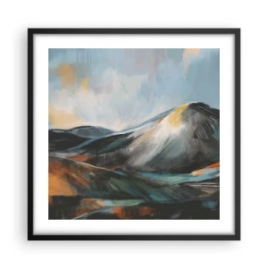 Poster in einem schwarzem Rahmen - Roh und schön - 50x50 cm