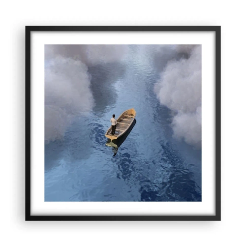 Poster in einem schwarzem Rahmen - Leben – Reise – unbekannt - 50x50 cm