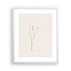 Poster in einem weißen Rahmen - Die Form des Verlangens - 40x50 cm