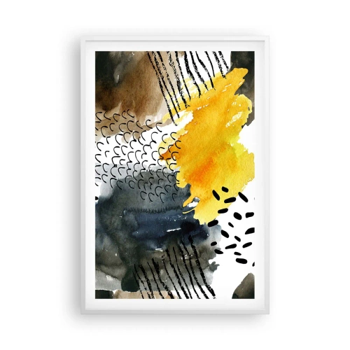 Poster in einem weißen Rahmen - Ein Treffen der Elemente der Natur - 61x91 cm