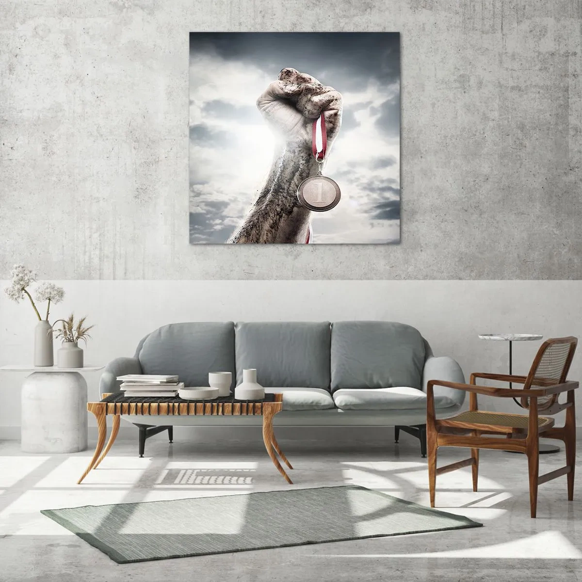 Glasbild - Bild auf glas - Per aspera ad astra - 50x50 cm