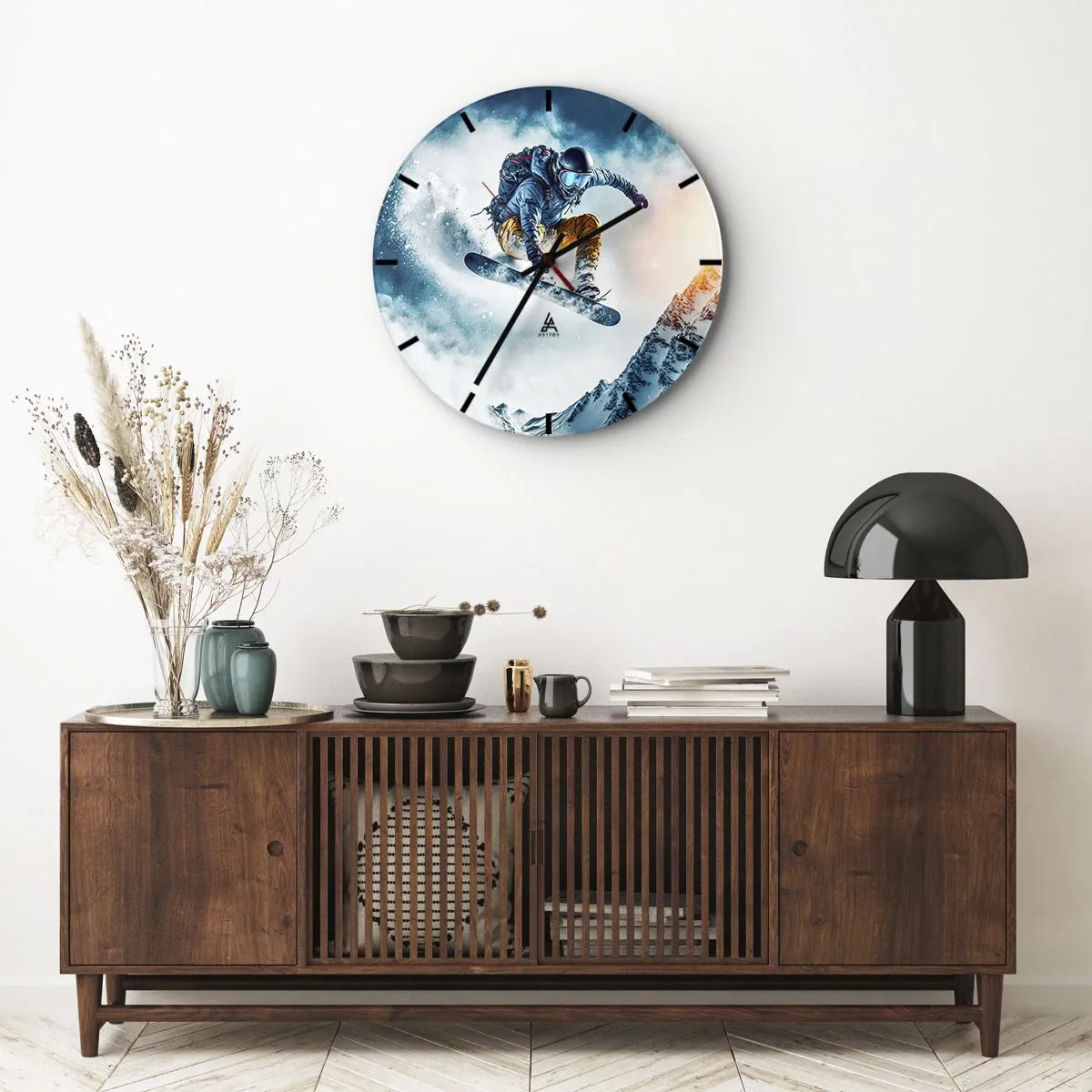 Wanduhr - Glasuhr - Extreme Emotionen - 40x40 cm