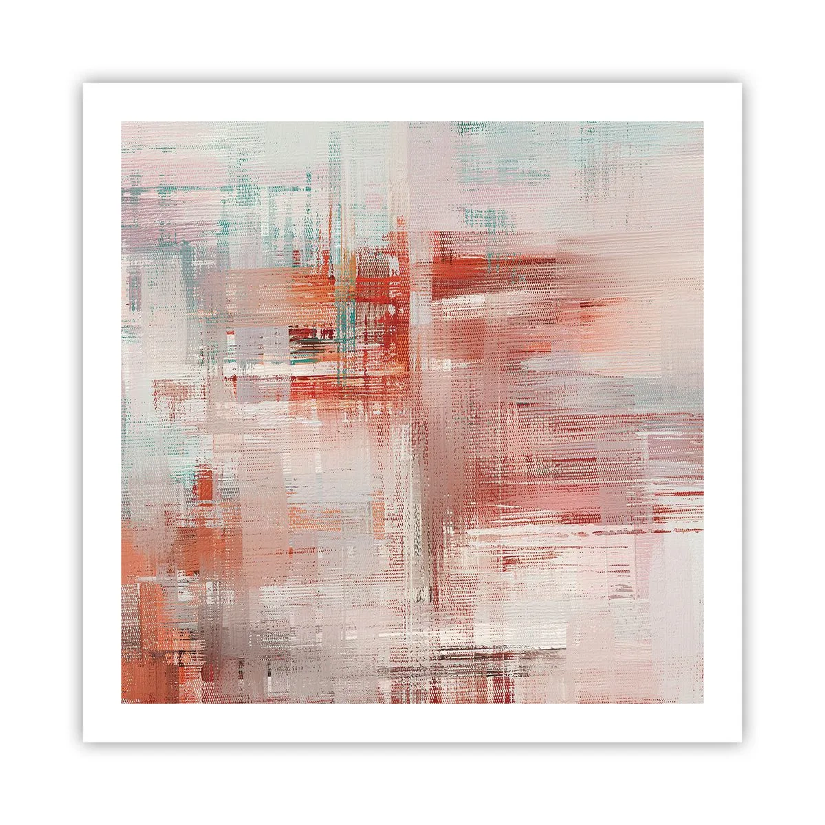Poster - Dunstig. Aber rosa - 60x60 cm