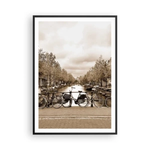 Poster in einem schwarzem Rahmen - Niederländische Atmosphäre - 70x100 cm