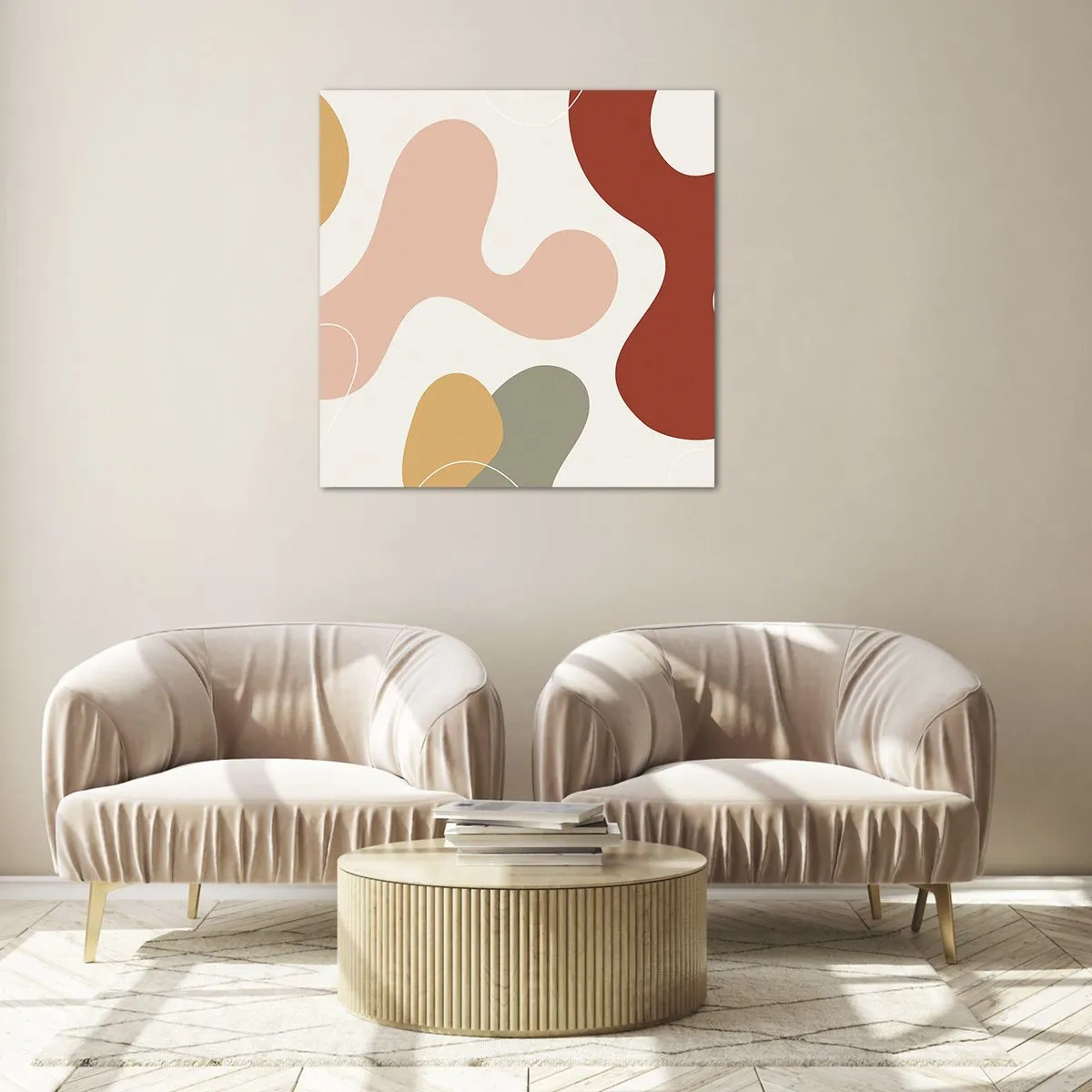 Glasbild - Bild auf glas - Kringel oder Schnörkel? - 40x40 cm