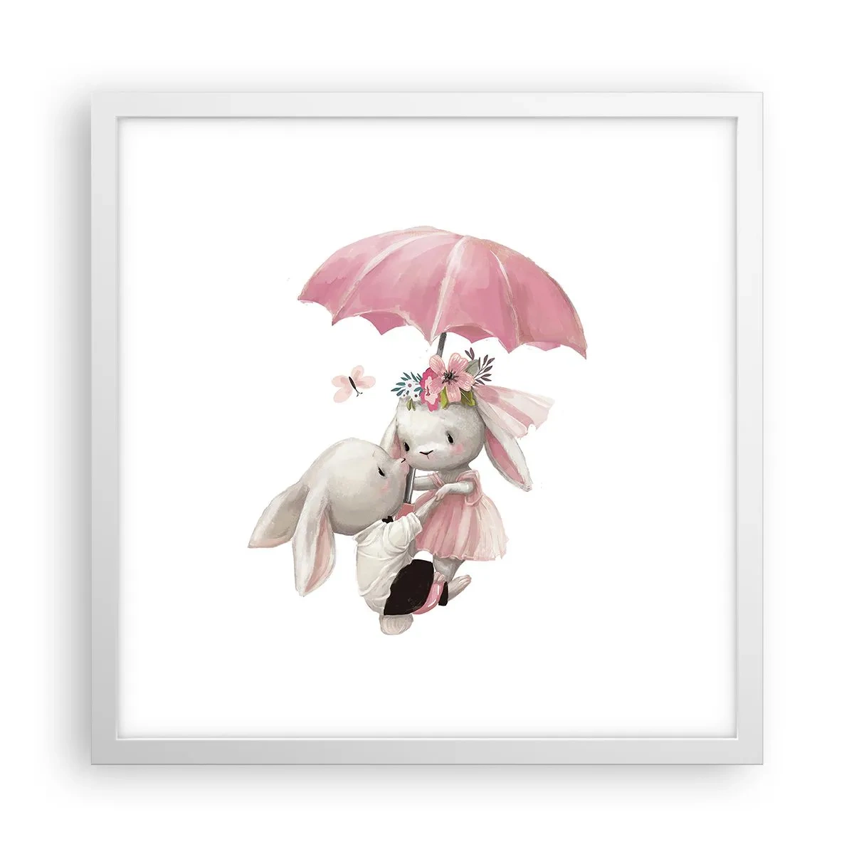 Poster in einem weißen Rahmen - Das ist eben Liebe - 40x40 cm