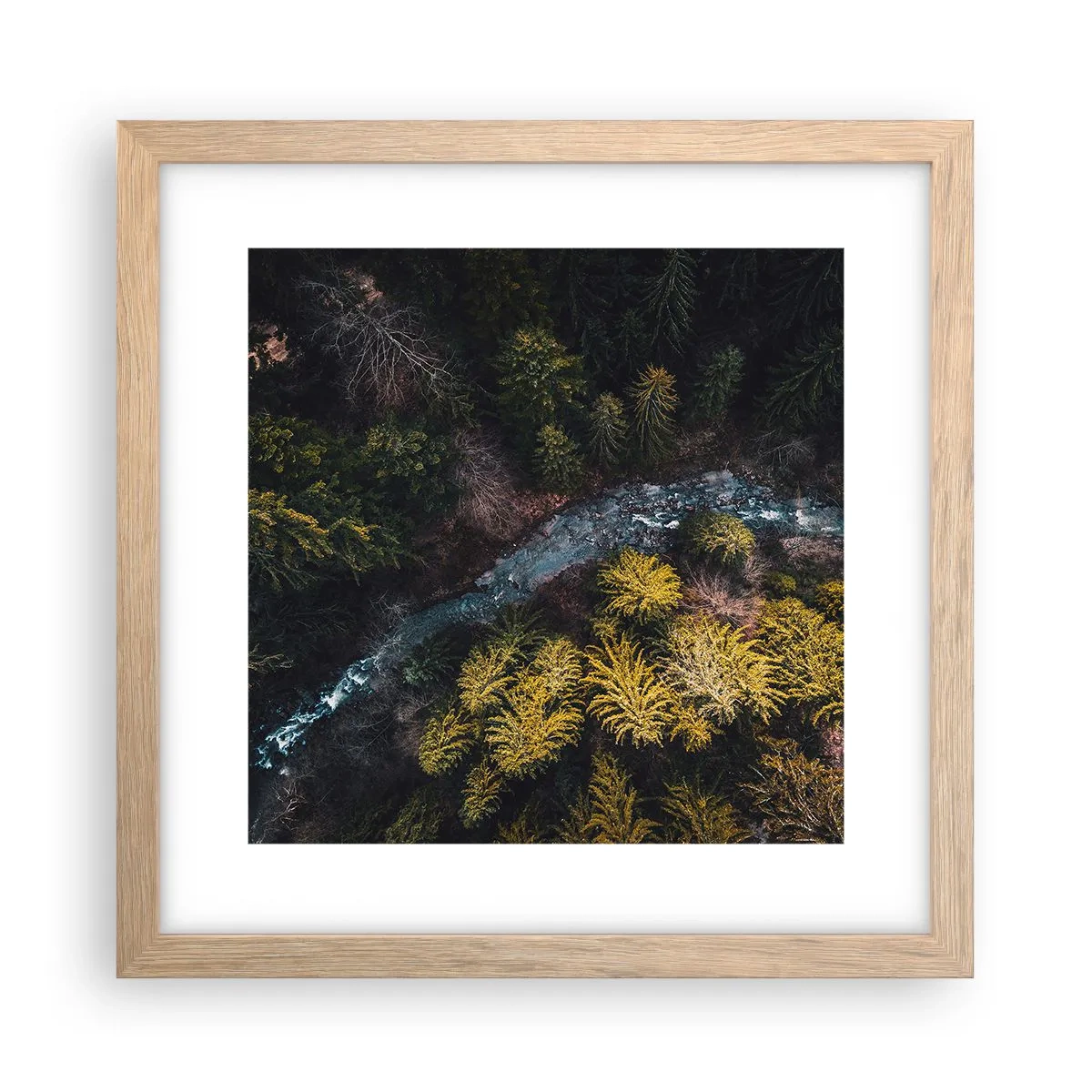 Poster in einem Rahmen aus heller Eiche - Schnell und immer schneller - 30x30 cm