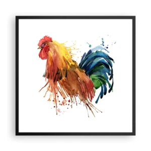 Poster in einem schwarzem Rahmen - Königliches Gewand, königlicher Stolz - 60x60 cm