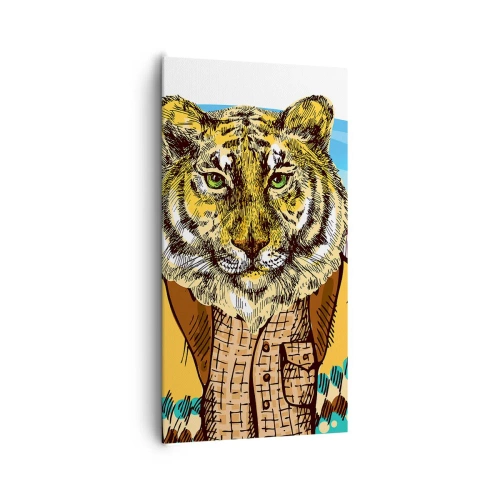 Bild auf Leinwand - Leinwandbild - Nicht so wild, wie sie ihn zeichnen - 65x120 cm