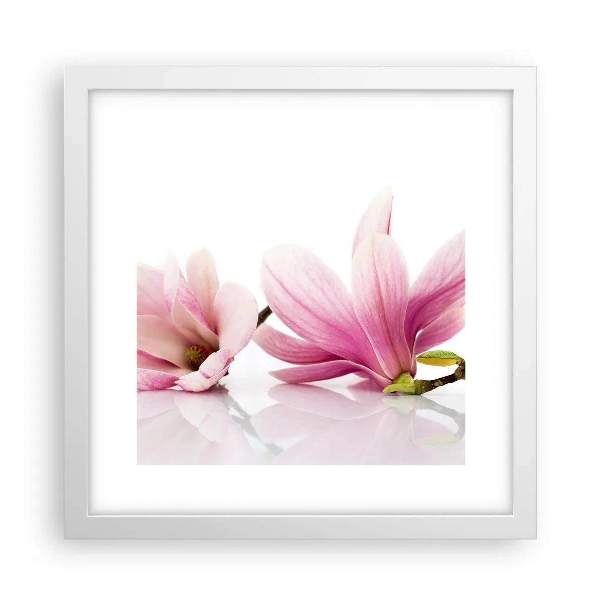 Poster in einem weißen Rahmen - Zart wie ein Frühlingswind - 30x30 cm