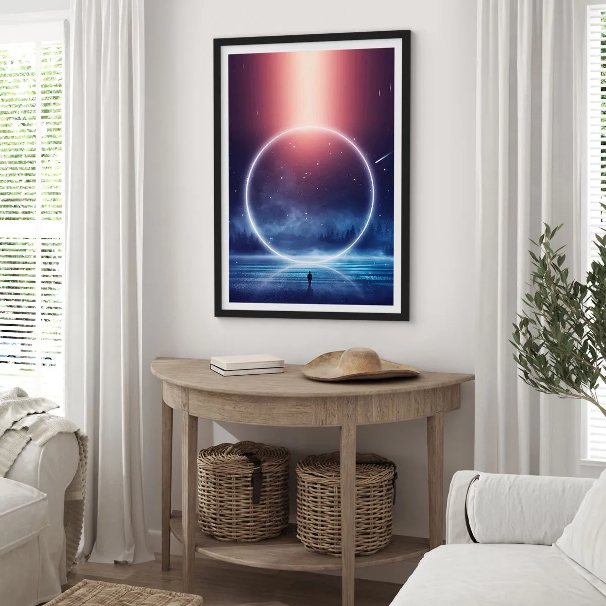 Poster in einem schwarzem Rahmen - Sie sind schon da ... - 40x50 cm