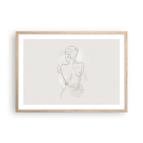 Poster in einem Rahmen aus heller Eiche - Wie ein sensibles Instrument - 70x50 cm