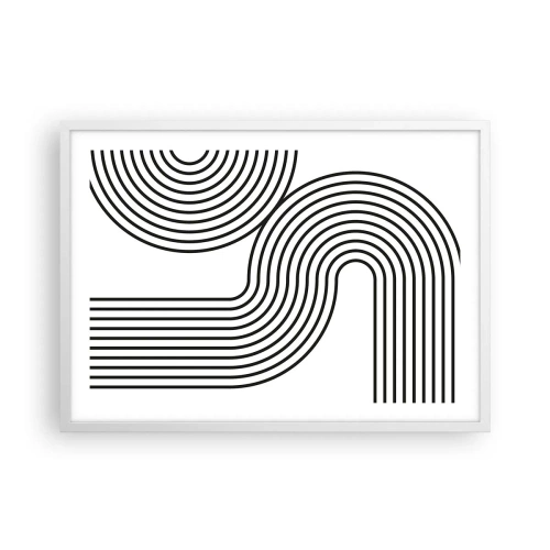 Poster in einem weißen Rahmen - An der Kurve - 70x50 cm