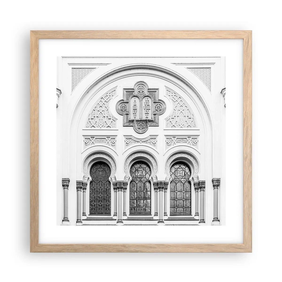 Poster in einem Rahmen aus heller Eiche - An der Grenze der Kulturen - 40x40 cm