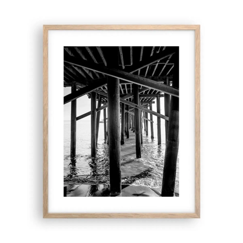 Poster in einem Rahmen aus heller Eiche - Strandversteck - 40x50 cm
