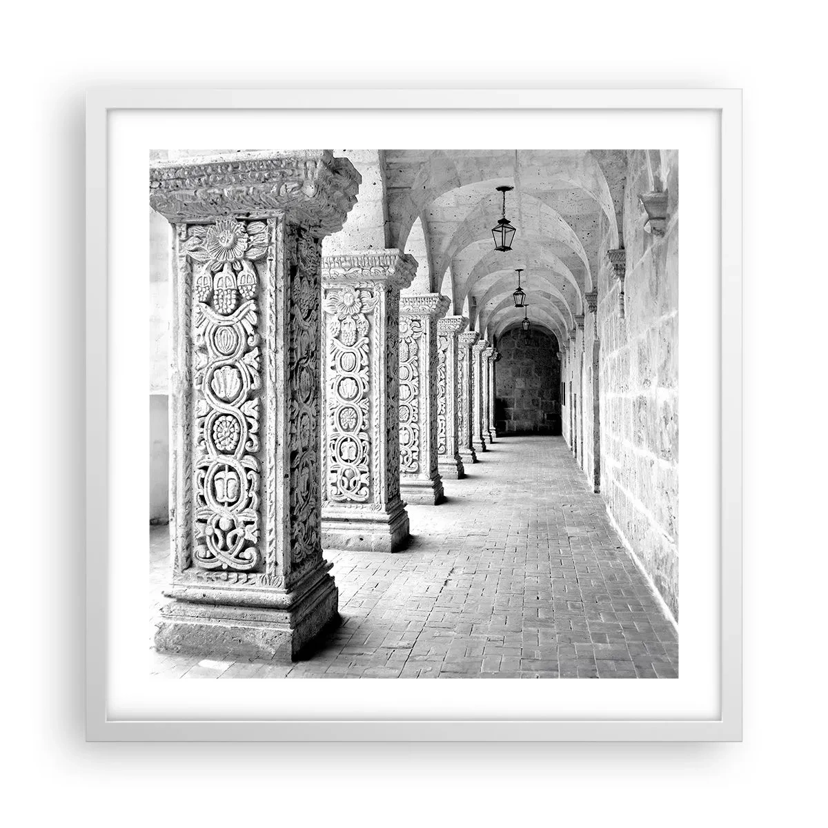 Poster in einem weißen Rahmen - Und wo geht’s hin...? - 50x50 cm