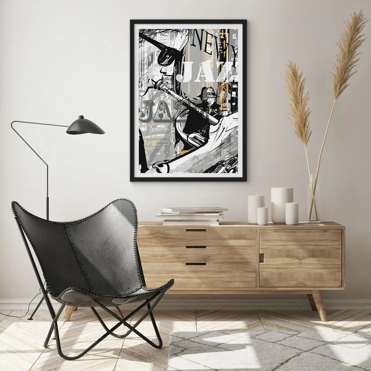 Poster in einem schwarzem Rahmen - Im Rhythmus von New York - 40x50 cm