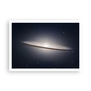 Poster - Eine Spiralgalaxie vor dem Hintergrund des Sternenraums - 100x70cm - Vor langer Zeit in einer weit entfernten Galaxie ... - Moderne Wanddekoration für Wohnzimmer und Schlafzimmer ARTTOR