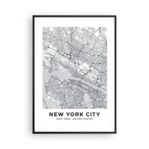 Poster in einem schwarzem Rahmen - Die Anatomie einer Metropole - 70x100 cm