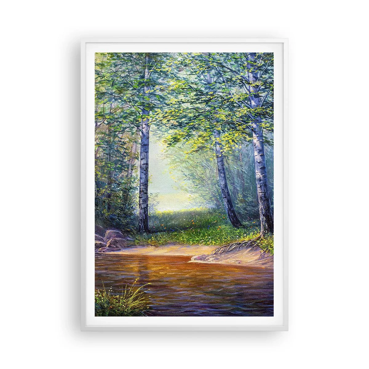 Poster in einem weißen Rahmen - Idyllische Landschaft - 70x100 cm