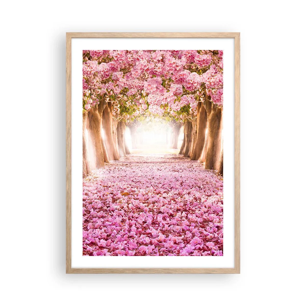 Poster in einem Rahmen aus heller Eiche - Der Weg ins Paradies - 50x70 cm