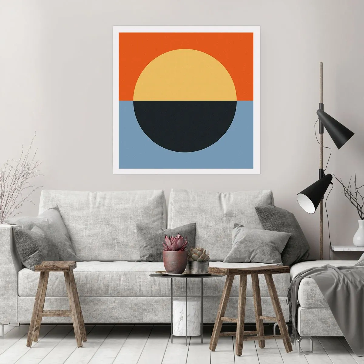 Poster - Eine Komposition aus Wärme und Kühle - 50x50 cm