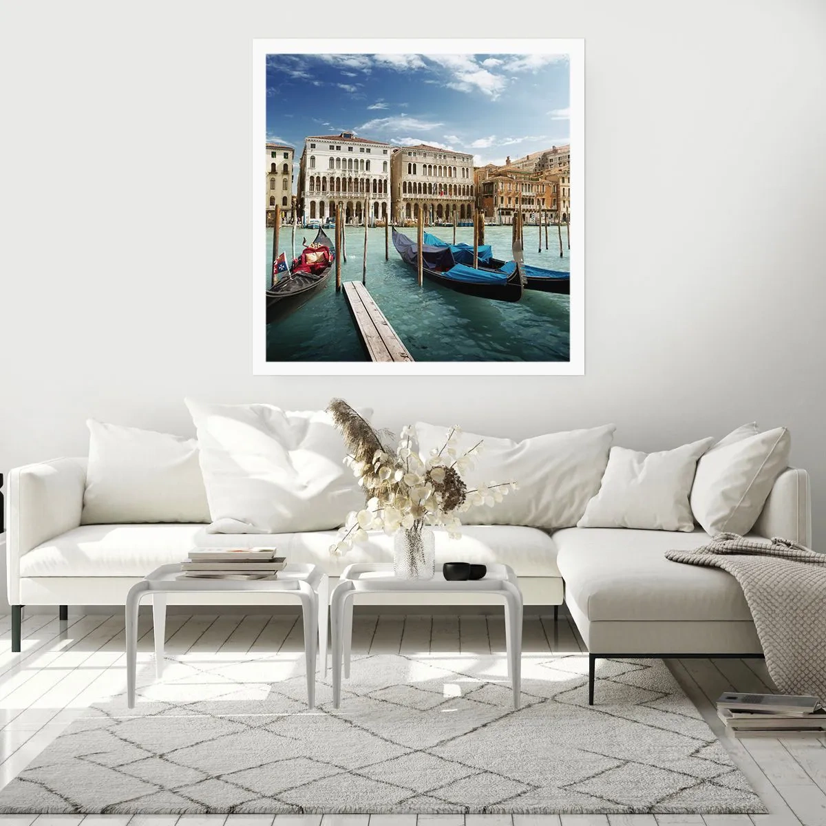 Poster - Paläste in Blau - 60x60 cm