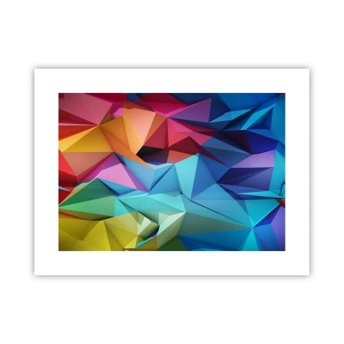 Poster - Regenbogen-Origami - 40x30 cm