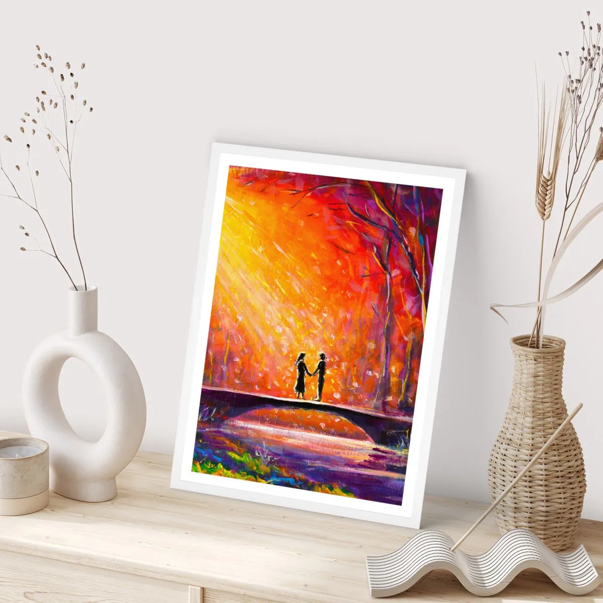 Poster in einem weißen Rahmen - Der Himmel liebt sie auch - 70x100 cm