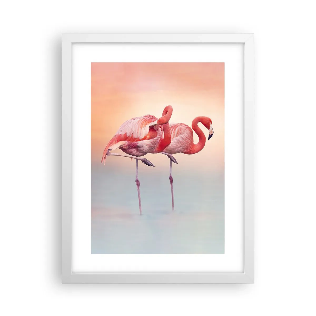 Poster in einem weißen Rahmen - Die Farbe der untergehenden Sonne - 30x40 cm