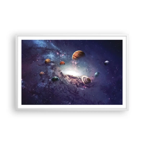 Poster in einem weißen Rahmen - Solar-Tanz-System - 91x61 cm