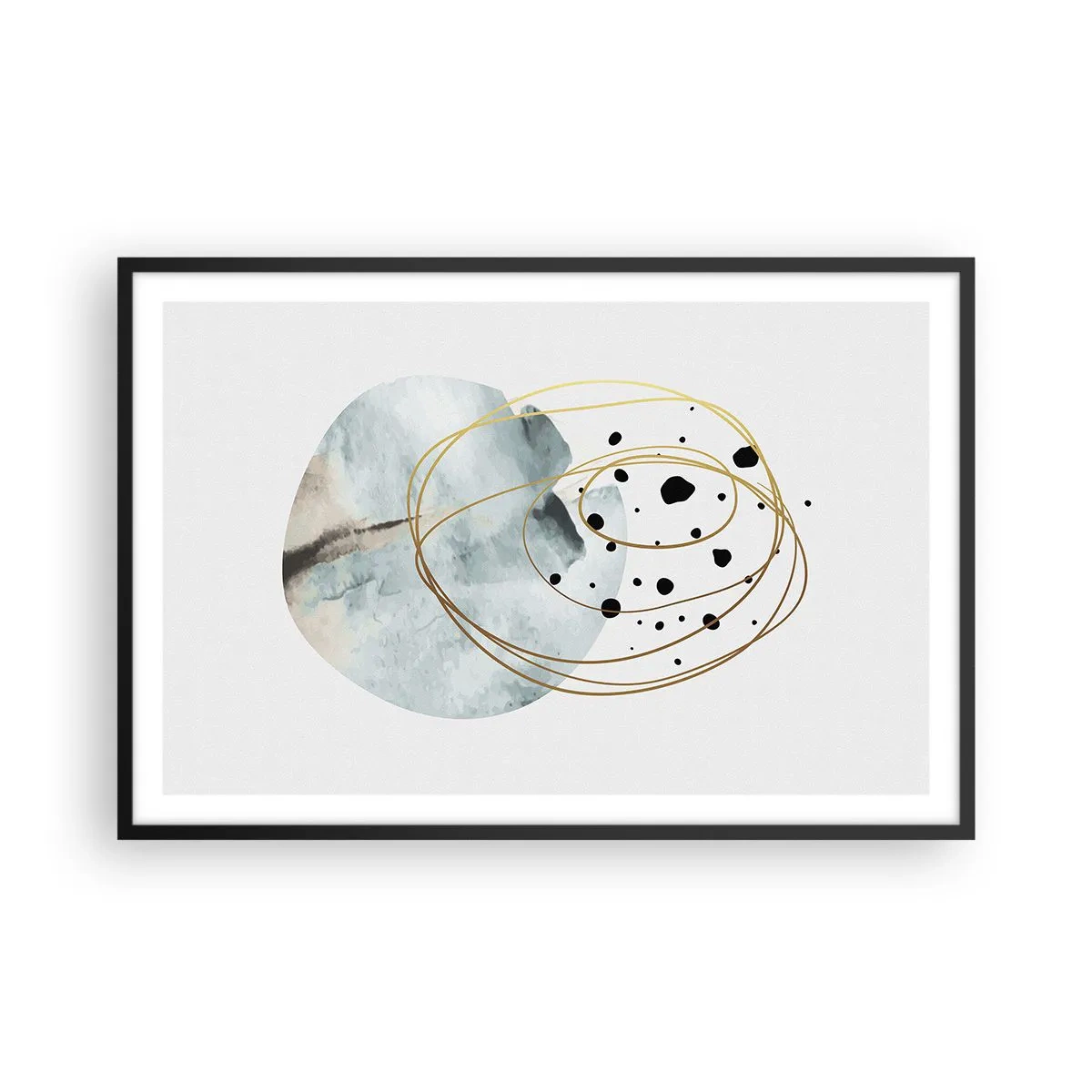 Poster in einem schwarzem Rahmen - Vom Weltraum umarmt - 91x61 cm