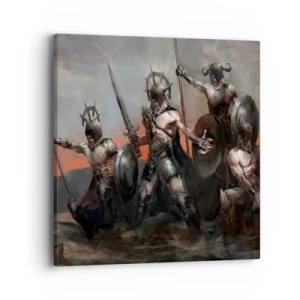 Bild auf Leinwand - Leinwandbild - Mit oder auf einem Schild - 40x40 cm