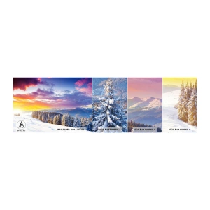 Fototapetenmuster Standard Eco - Am helllichten Tag - Landschaft, Berge, Winter - 100x30 cm