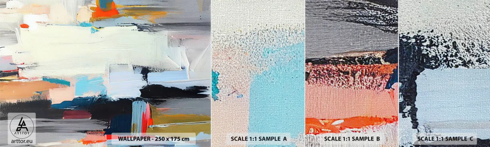 Fototapeten Muster Premium Canvas - Gibt es eine Methode? - Modern, Farben, Minimalistisch - 100x30 cm