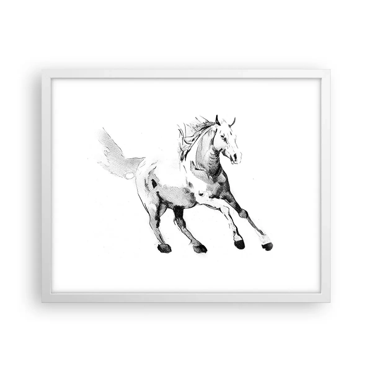 Poster in einem weißen Rahmen - Ungezähmte Seele - 50x40 cm