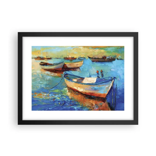 Poster in einem schwarzem Rahmen - In der südlichen Bucht - 40x30 cm