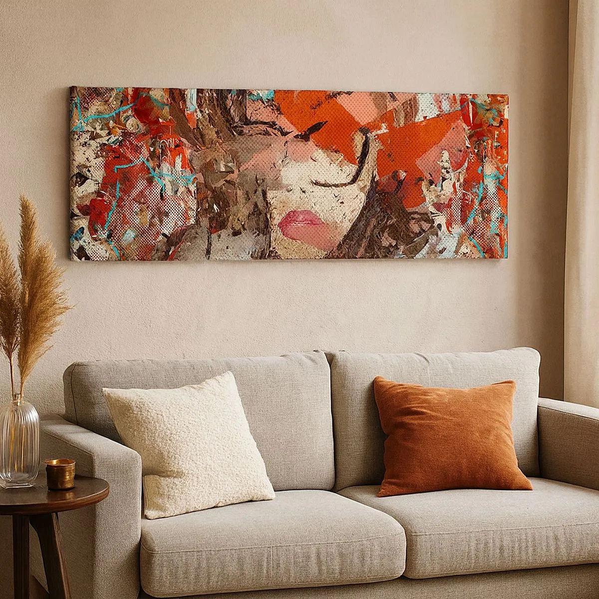 Bild auf Leinwand - Leinwandbild - Niemand weiß, was du wirklich bist - 100x40 cm