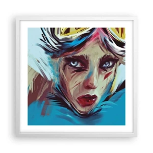 Poster in einem weißen Rahmen - Strassenkämpferin - 50x50 cm