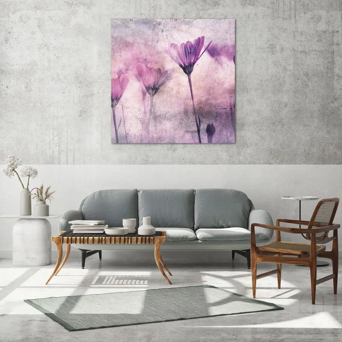 Glasbild - Bild auf glas - Ein Blumentraum - 70x70 cm