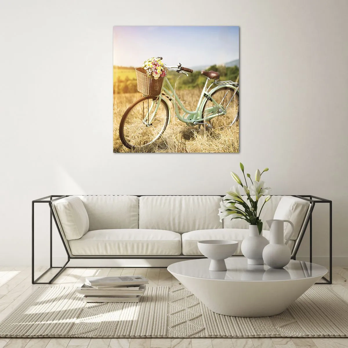 Glasbild - Bild auf glas - Ich bleibe eine Weile hier - 30x30 cm