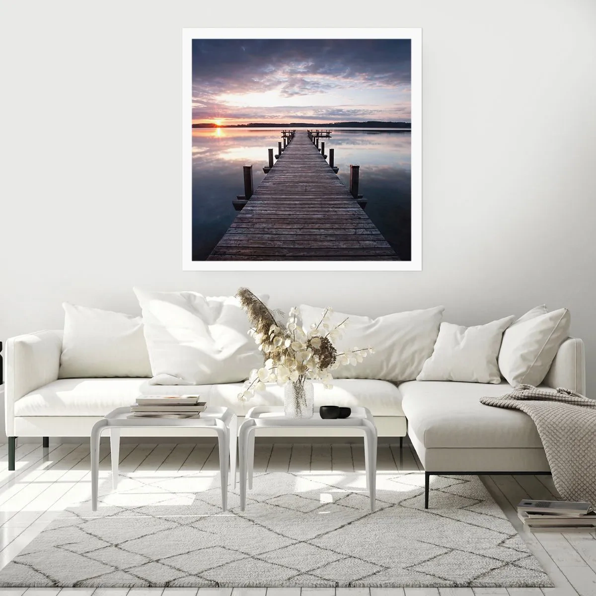 Poster - Eine stille Grenze zwischen Tag und Nacht - 60x60 cm