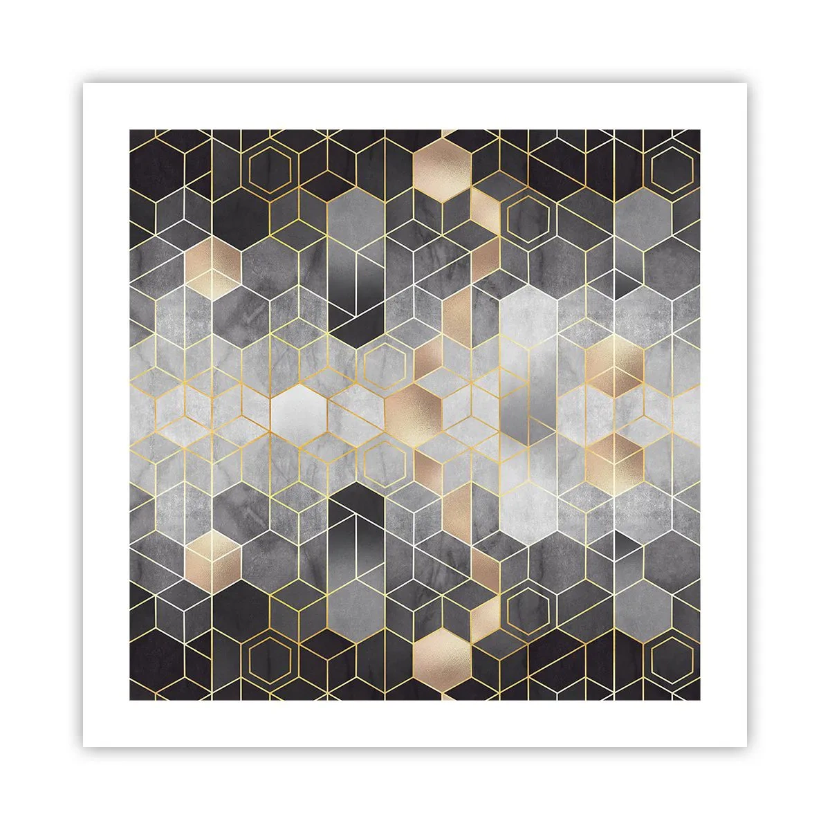 Poster - Diamant-Komposition - 50x50 cm