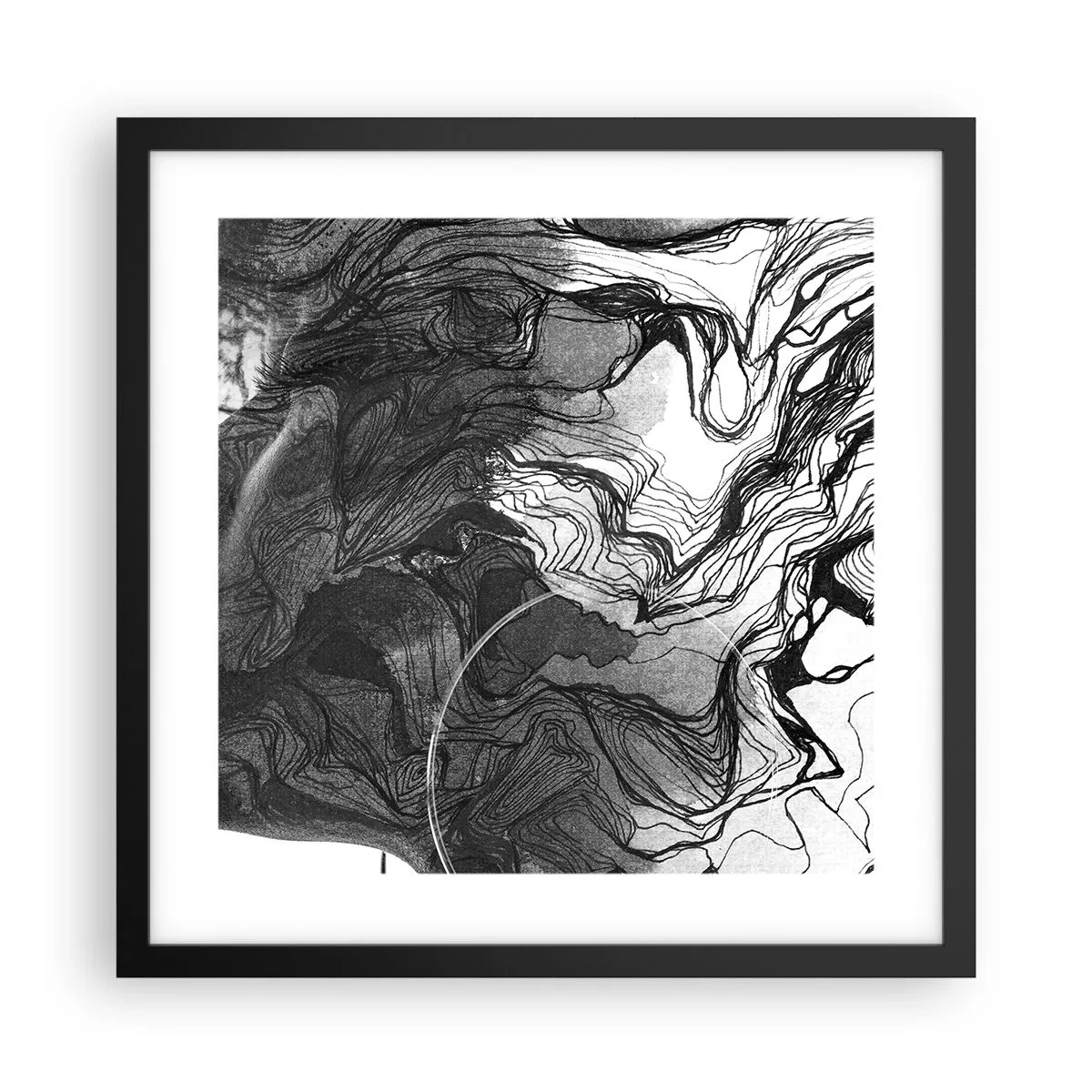 Poster in einem schwarzem Rahmen - Verstrickt in Träume - 40x40 cm