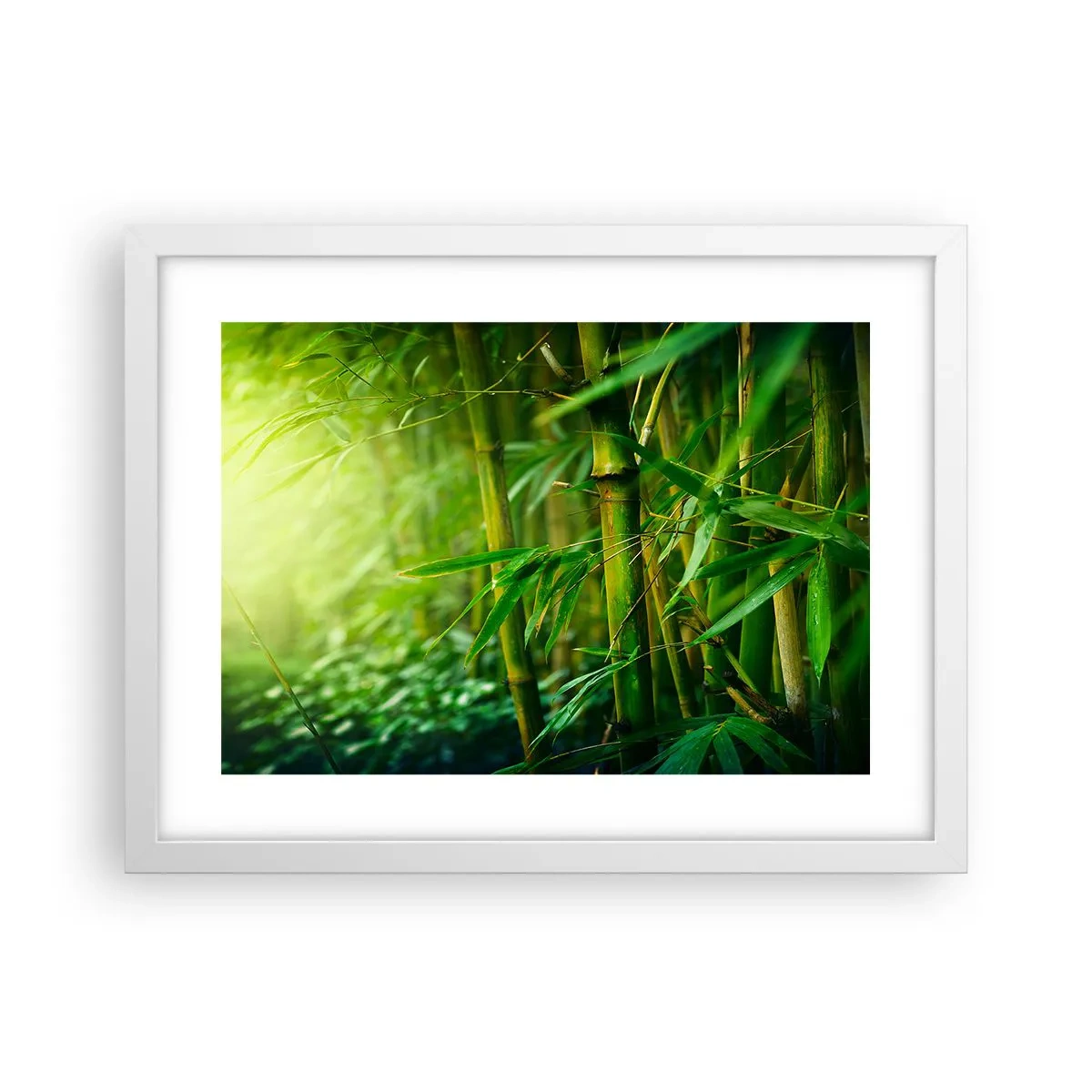 Poster in einem weißen Rahmen - Lerne Grün selbst kennen - 40x30 cm