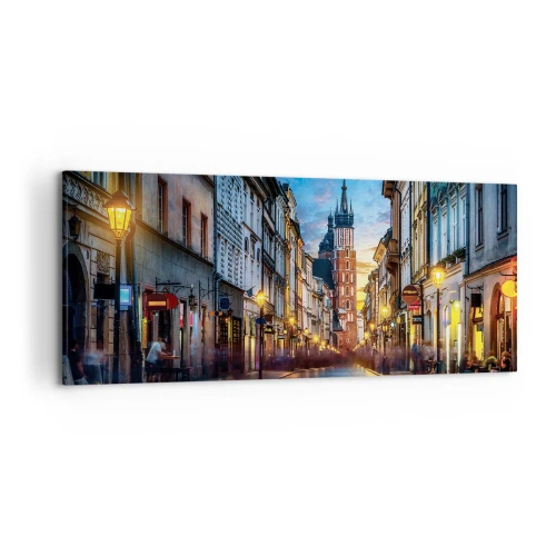 Bild auf Leinwand - Leinwandbild - Krakauer Charme - 120x50 cm
