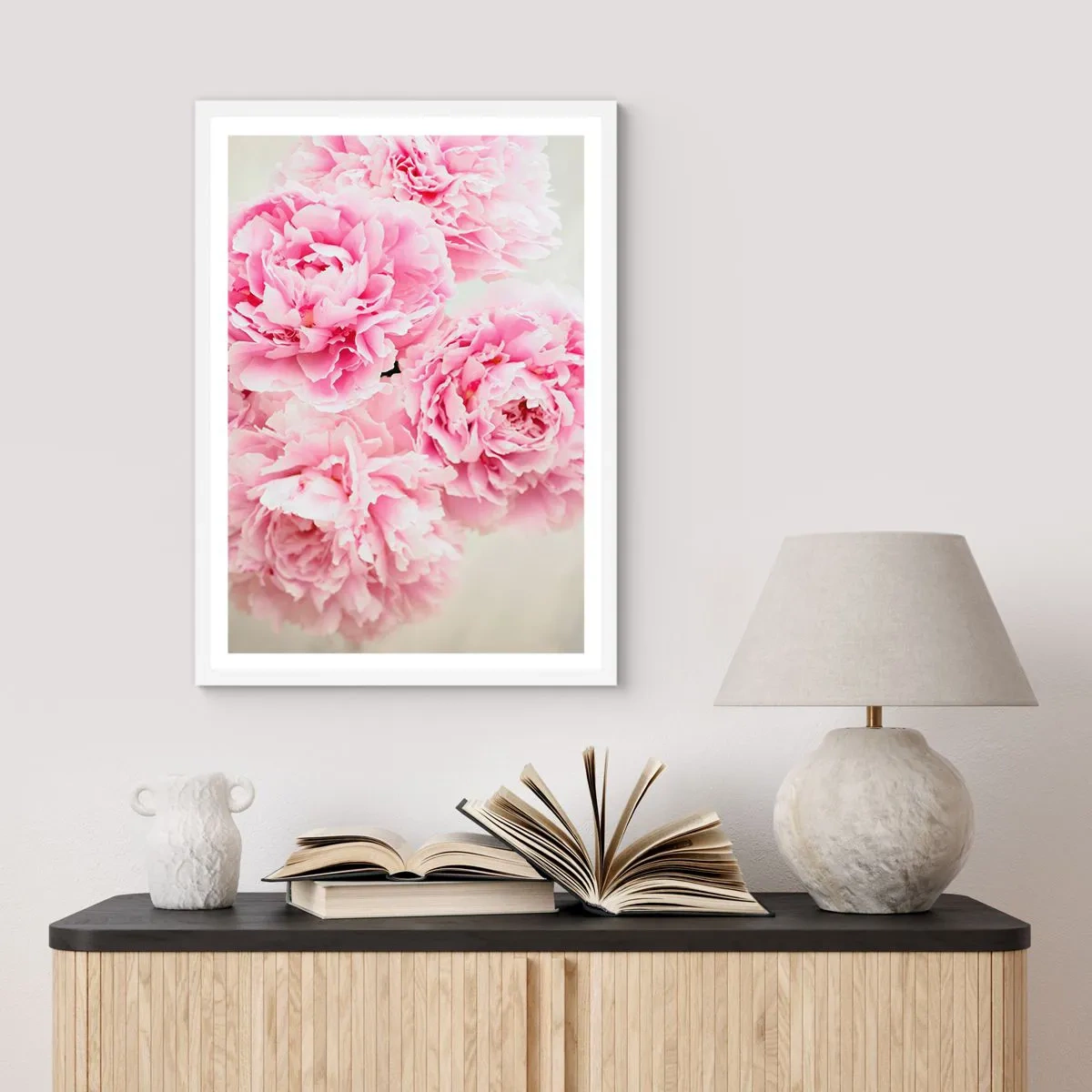 Poster in einem weißen Rahmen - In rosa Glamour - 50x70 cm