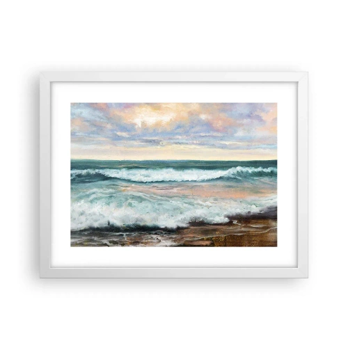 Poster in einem weißen Rahmen - Hier werden Sie Ihre Seele baumeln lassen - 40x30 cm