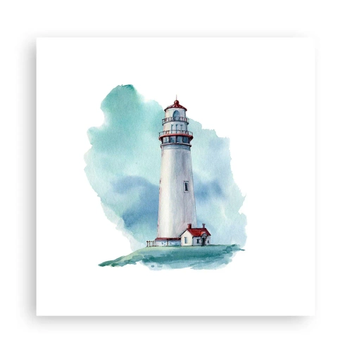 Poster - Sanfte Schwester vom Blau - 30x30 cm