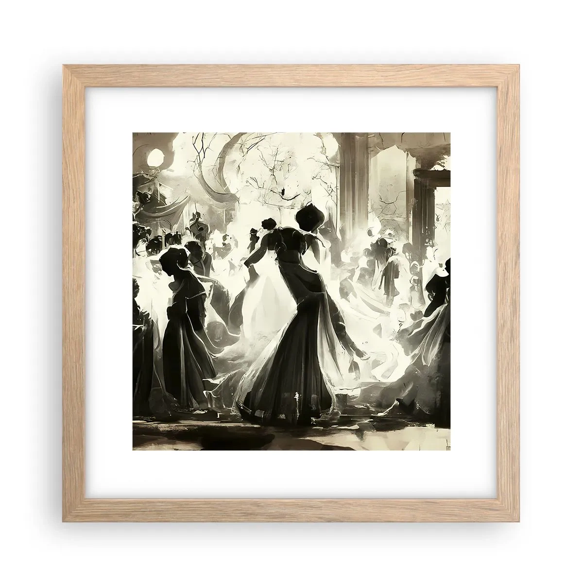 Poster in einem Rahmen aus heller Eiche - Die große Maskerade - 30x30 cm